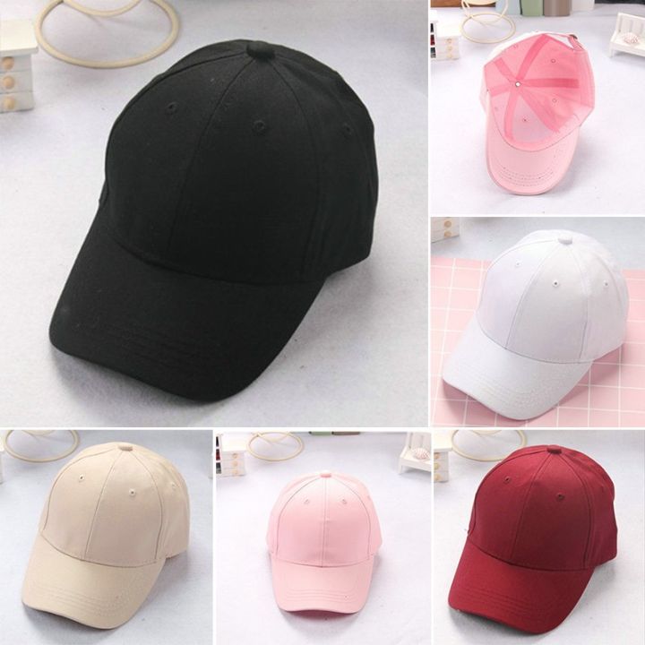 fashion-baby-boys-amp-girls-solid-color-baseball-cap-adjustable-back-cap