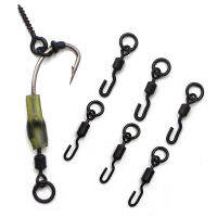 20pcs Carp Fishing Accessories Quick Change Swivel Fit Ronnie Fishing Rig Connector Extra Strong Hook Snap Caster For End Tackle Accessories