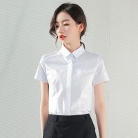 Summer short-sleeved shirt womens high-level interview civil servant fashion foreign style professional temperament formal dress white shirt