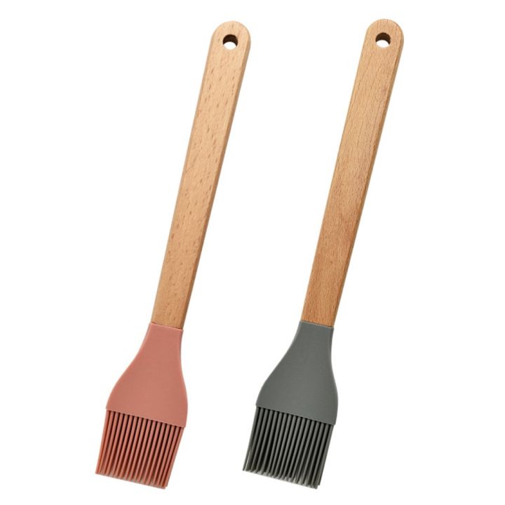 2Pcs Heat Resistant Basting Brush Silicone Food Brushes Practical