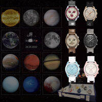 นาฬิกาข้อมือO-MEGA คอลเลกชั่นใหม่ล่าสุด O-mega x S-watch S-peedmaster Mo-onSwatch รุ่นMission To Pluto（เตรียมจัดส่ง）