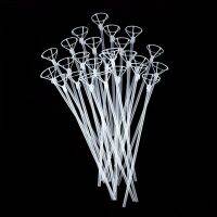 20/30PCS 40cm Balloon Stick Transparent White Balloons Holder Sticks for Wedding Birthday Party Balloons  Decoration Accessories Balloons