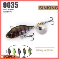 FZIPUA จม 35mm/7g การสั่นสะเทือน เลื่อม หมุน ล่อ VIB Wobblers Crankbaits ตะขอแหลม เหยื่อตกปลาโลหะ