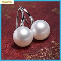 WENYOU Jewelry Women Lady Elegant Pearl Ear Stud Earrings Rhinestone