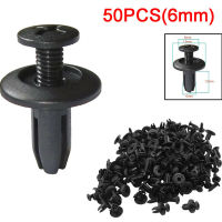 50Pcs รถ6Mm Hole Dia พลาสติก Rivets กันชนสำหรับประตู Trim แผง Retainer Fastener Fender Push Pin Clip