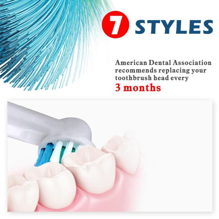 แปรงหัวแปรงสีฟันบี7-14ชิ้นอะไหล่แปรง7รูปแบบหัวฉีดแบบเปลี่ยนได้สำหรับช่องปาก3d-บีแปรงฟันเอ็กเซล