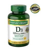 พร้อมส่ง Natures Bounty Vitamin D3 125 mcg, 400 Softgels