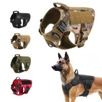 【jw】✌▪✱ Dog Harness Leash Metal Buckle MOLLE German Shepherd Large Big Dogs Training Padded Release