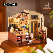 Bản Tiếng Anh Mô hình ROBOTIME Nhà bếp Rolife DIY Miniature House Kit