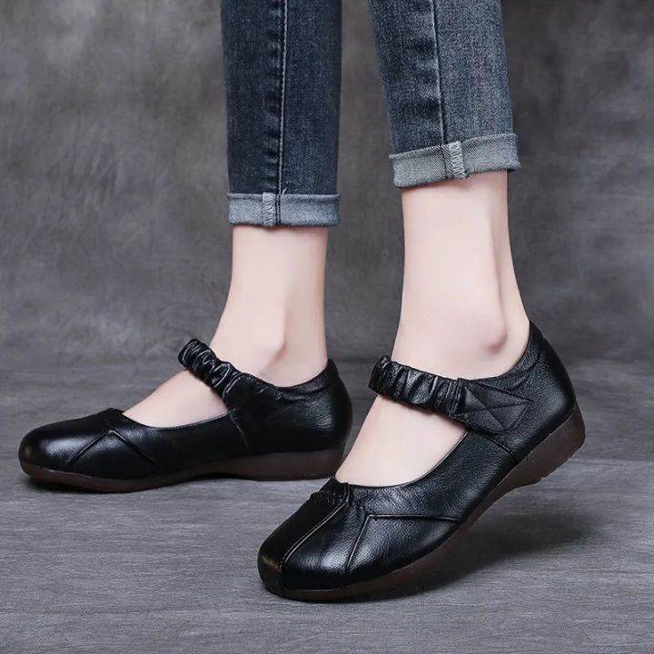 hot-dt-plain-mary-shoes-elastic-ballet-flats-woman-dancing-loafers-ladies-leather