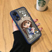 เคสโทรศัพท์พร้อมสำหรับ A78 OPPO 4G สายรุ้งน่ารักสาวน่ารักน่ารักกอดเคสใส่โทรศัพท์แข็งใสคลุมทั้งหมดเคสป้องกันกล้อง