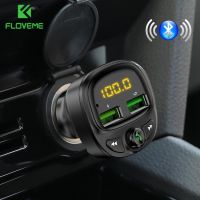 FLOVEME 3.4A Fast Car Charger Fm Transmitter Bluetooth Dual USB Mobile Car Phone Charger Fast Charging MP3 TF Card Music Car Kit Car Chargers