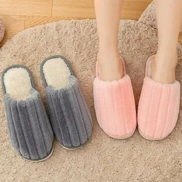 New Plush Indoor Home Warm EVA Cotton Slippers