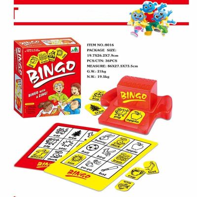 BAGS.SHOP เกมBingo เกมบิงโก เกมเล่นกลุ่มเพื่อน ครอบครัว เกมเพื่อการเรียนรู้เกี่ยวกับคำศัพท์ เล่นได้ 2- 8 คน เกมกระดาน