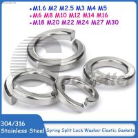 ◎✐✷ A2 304/A4 316 Stainless Steel Spring Split Lock Washer Elastic Gaskets M1.6 M2 M2.5 M3 M4 M5 M6 M8 M10 M12 M14 M16 M18 to M30