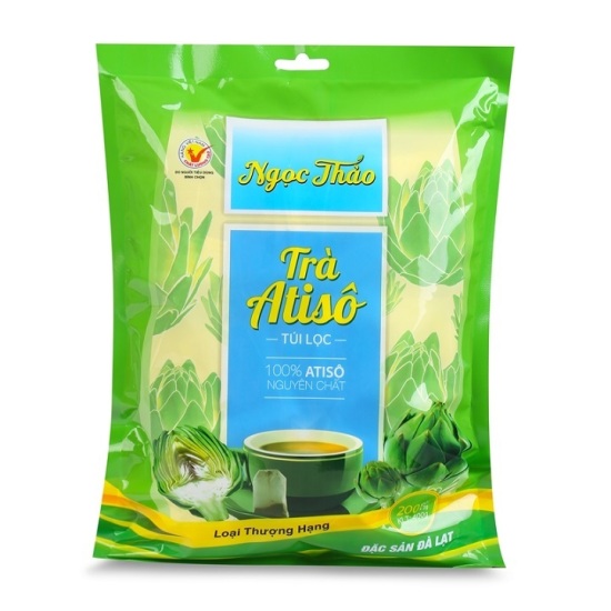 Gói trà atiso túi lọc ngọc thảo đà lạt thượng hạng 200 túi lọc màu xanh - ảnh sản phẩm 4