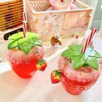 【jw】☌☋♈  500ml Strawberry Bottle Cup for waterbottle with strawwater bottle girls