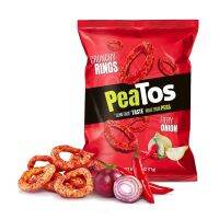 Happy moment with us ? Peatos Crunchy Ring Fiery Onion 113g. พีทอสกรุบกรอบหัวหอมคะนอง 113กรัม?