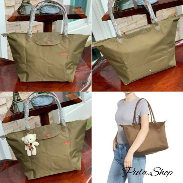 กระเป๋าสะพาย-หูยาว-size-l-long-champ-pliage-club-tote-bag-irisbag