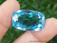 พลอย สกาย บลูโทปาส (Blue Topaz) สี่เหลี่ยม 40.84 ct. #อัญมณีประจำราศีธนู ♡ ขนาด 16.5 x 26.0 x 9.9 mm. ♡ ทรง สี่เหลี่ยม  ♡ สี ฟ้า  ♡ ค่าความแข็ง 8  ♡ คุณภาพ VVS2  ♡ แหล่งที่มา ประเทศ Africa