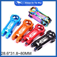 28.6X31.8X80Mm 0องศา Mtb Bike Stem Cnc อลูมิเนียมอัลลอยด์จักรยานเสือภูเขาที่มีสีสัน Handlebar Stem จักรยาน Parts