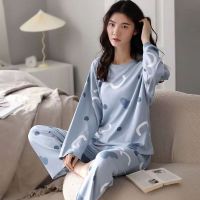 New Pajamas Ladies Spring and Autumn Long Sleeve Thin Section Womens Autumn and Winter Large Size Casual Autumn Homewear Set