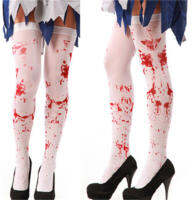 Zombie Bleeding Stockings For Party Ghost Festival Stockings For Women Halloween Nurse Cosplay Stockings Womens Bloody Stockings For Ghost Festival Zombie Bleeding Socks For Haunted House Dress Up