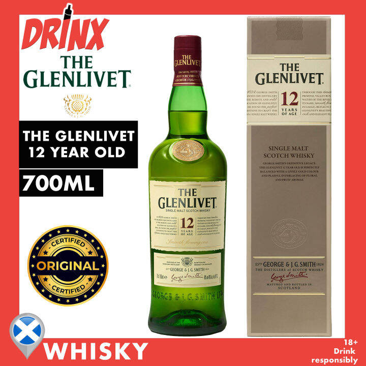 The Glenlivet Single Malt Scotch Whisky 12 Years 700mL Lazada PH