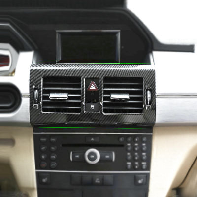รถ ABS Chrome คอนโซลกลาง Air Conditioner Vent Outlet ฝาครอบสติกเกอร์สำหรับ Benz GLK X204 2008 - 2012