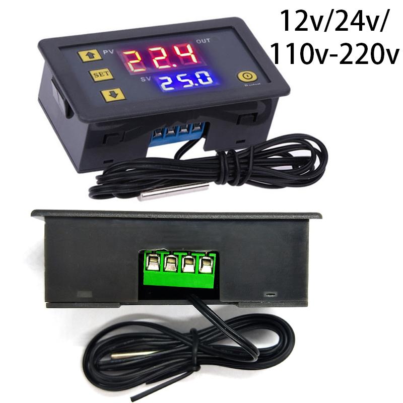 Digital Temperature Controllers LED Display High Accuracy Instrument 12/24/220V 