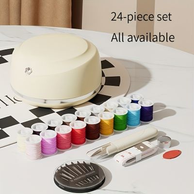 ✣ 24pcs Sewing Kit Hand Sewing Supplies Kit With Plastic Box Portable Traveler Sewing Thread Needle Kit For DIY Sewing Project