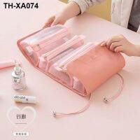 Cosmetic bag large capacity to receive bag portable ins wind super fire wash gargle bag folded four one receive Korea to travel