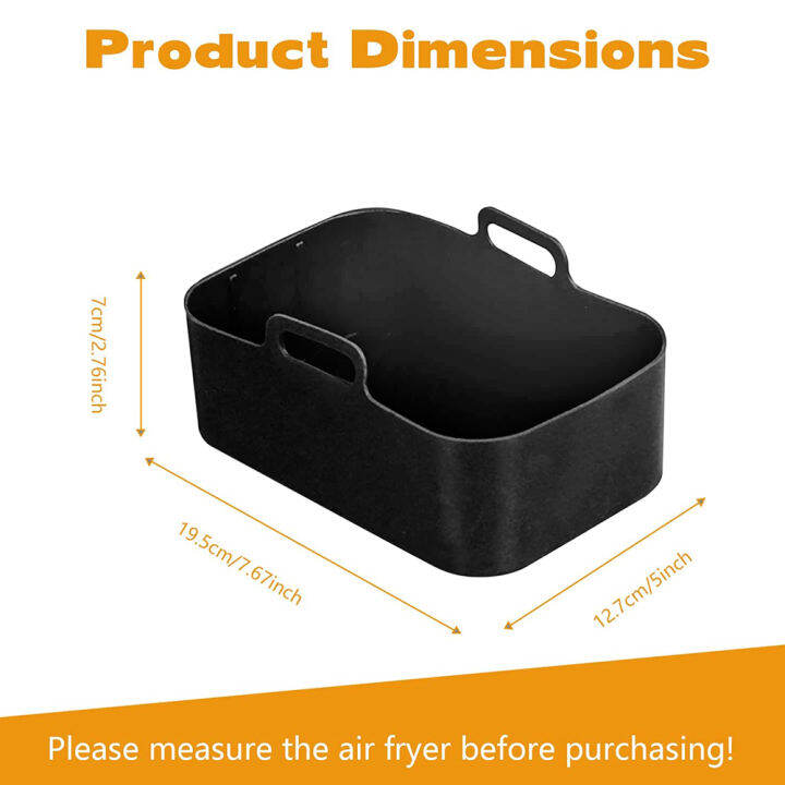 2pcs-air-fryer-ซิลิโคนหม้อตะกร้าทำอาหารแผ่น-liner-baking-pan-ใส่จาน-air-fryer-อุปกรณ์เสริมสำหรับ-ninja-dz201-foodi-8qt