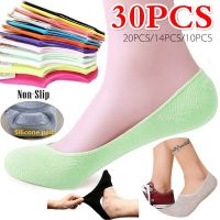 5 Pairs 10PCS Women Socks Nonslip Loafer Boat Liner Ankle Socks Comfortable Socks Flexible Accessories Various Colors Invisible Socks Tights