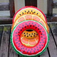 Beach Circle Gaint Adult Float Watermelon Swimming 60/70/80/90CM Water Ring Kids Inflatable Toy Pool Orange Lemon Fun Inflatable