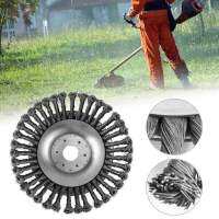 200/150Mm Lawnmover หัวเอ็นตัดหญ้าสแตนเลสเครื่องตัดหญ้าหัวลวดกลมขอบถาดแผ่นสำหรับเครื่องตัดหญ้าอุปกรณ์ทำสวนเครื่องตัดญ้า