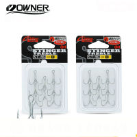 2021OWNER ST46 Treble Hooks 2# 4# 6# 8# Barbed Hook Super Light Sharp Ocean Three Anchor Hooks Carp Squid Black Pesca Fishing Tackle