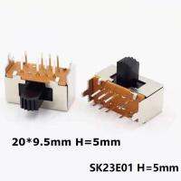 10PCS Mini Slide Switch 20x9.5x5.0mm 8Pin Micro Toggle Switch 2P3T H=5mm DIP SK23E01 Electrical Circuitry  Parts