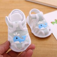 ♨ Qin 0-1 year old baby shoes soft sole toddler summer male and female cloth non-slip breathable sandals