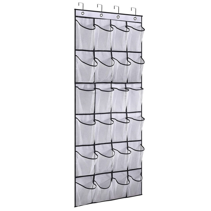 Over The Door Shoe Organizer 24 Pockets Hanging Shoe Rack Holder Organizer  Large