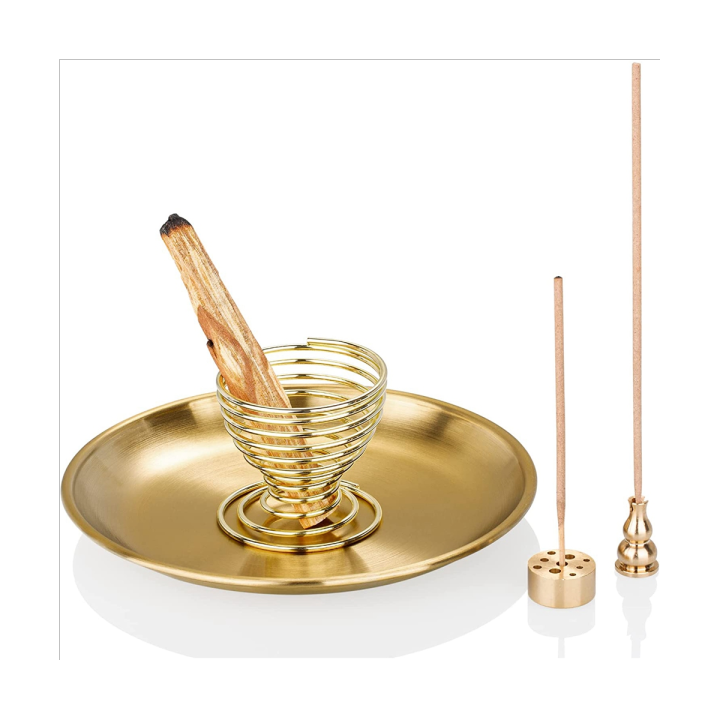 4pcs-burner-incense-holder-for-incense-sticks-coil-incense-incense-cones-brass-ash-catcher-for-meditation-yoga-room-brass-gold