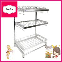 ชั้นคว่ำจานสเตนเลส 3 ชั้น HOMEST IC-0088363-TIER STAINLESS STEEL DISH DRAINER HOMEST IC-008836 **สินค้าแนะนำ**