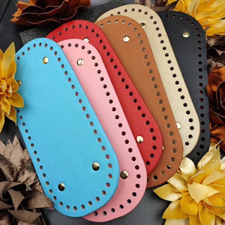 52-22x10cm-accessories-diy-leather-bag-pu-with-holes-long-knitted-bottom