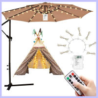 String Lights Led Umbrella Solar 8 Functions Waterproof Battery Box Tent String Lights Outdoor Umbrella Decoration