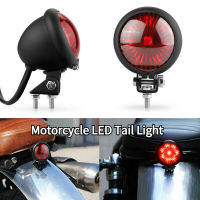 ไฟท้ายรถจักรยานยนต์ LED สีแดง Cafe Racer สไตล์หยุดไฟท้ายมอเตอร์ไซด์เบรคด้านหลังไฟท้ายสำหรับ Chopper สำหรับ Bobber 12V