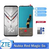 6.65 "Original Amoled สำหรับ ZTE Nubia Red Magic 5G จอแสดงผล LCD กรอบหน้าจอสัมผัส Digitizer สำหรับ Red Magic 5S 5G หน้าจอ LCD