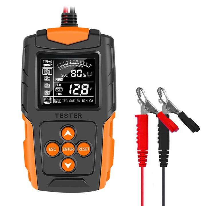 Car Battery Tester 12V 24V Automotive CCA Digital Auto Battery Analyzer