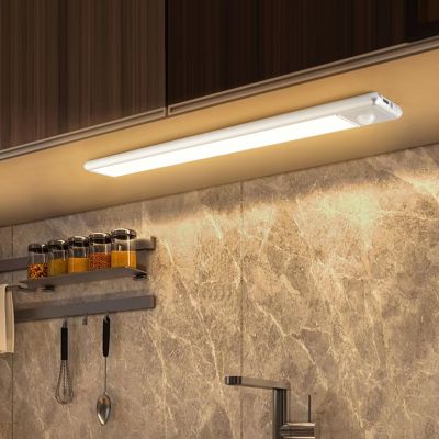 【CC】 20/30CM 5V 1A PIR Sensor Under Cabinet Rechargeable Closet Wardrobe Bedroom Lamp Aluminum Night