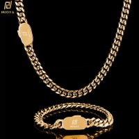 Man Chain Custom Logo Necklace 316L Stainless Steel Miami Curb Cuban Link Chain Golden Necklace Fashion Jewelry Gift Fashion Chain Necklaces