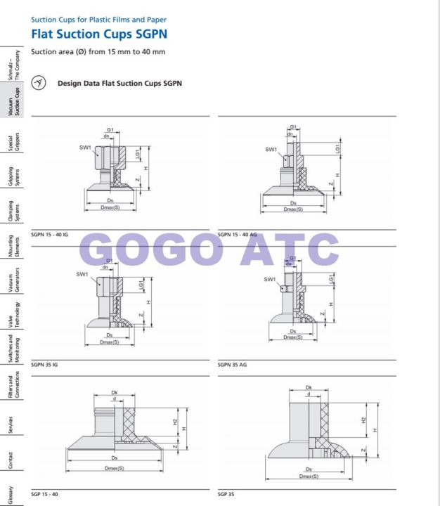 วาล์วประปาซิลิโคนซิลิโคน-sgp-30เปิดกระเป๋าบรรจุภัณฑ์กันลื่นชนิดแบนถ้วยดูดสุญญากาศ-sgp-40-sgp-20-sgp-15